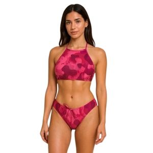 Sue Brazilian Swimwear Women's Pink Camo Bikini Size Medium
